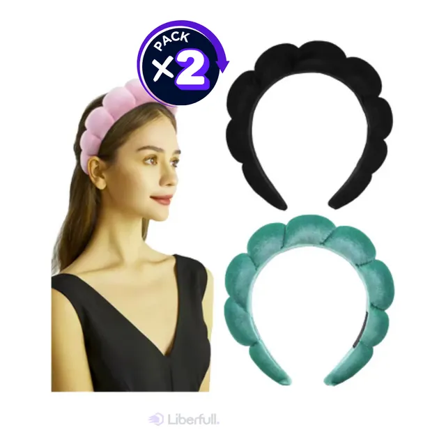 Cintillo Diadema Para Skincare Maquillaje Toalla Spa Nube
