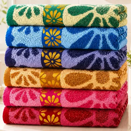 Kit Toalhas De Banho Felpudas Absorventes 104x70cm 400g M² C Multicolor Floral 2 Toalhas De Banho