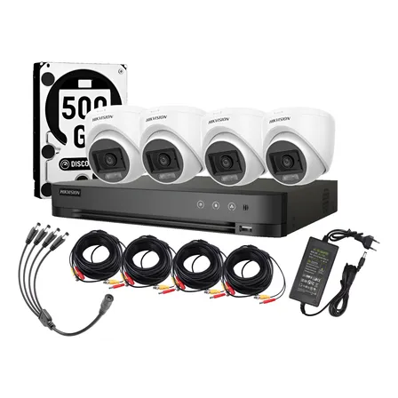 Kit Profesional Hikvision 4 Camaras Fhd 1080p Lite Dd 500gb