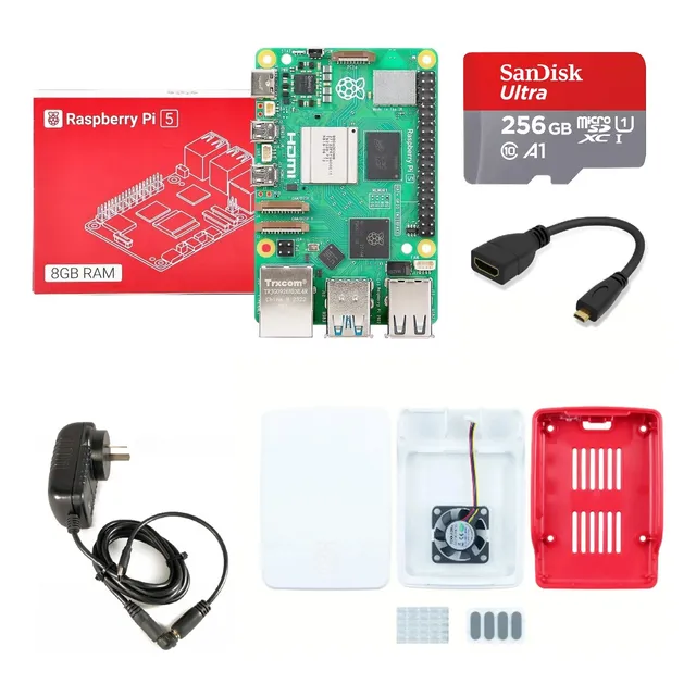 Kit Completo Raspberry Pi 5 8gb Gabinete Oficial 256gb Fan