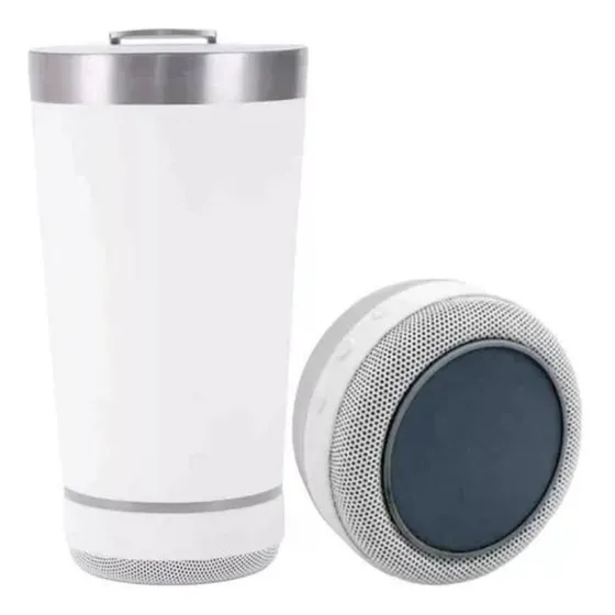 Termo Portátil Bebidas Vaso Parlante Recargable Bluetooth
