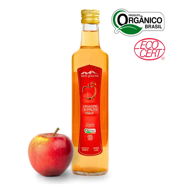Vinagre De Maçã Orgânico Serra Gaúcha Acidez 4% Vidro 500ml