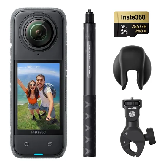 Cámara Insta360 X4 8k Pack Motocicleta Impermeable