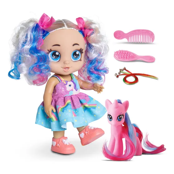 Boneca My Best Unicórnio De Cabelo Colorido Para Pentear