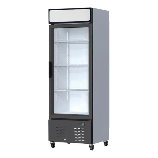 Congelador Vertical De 1 Puerta De Vidrio 400 Litros