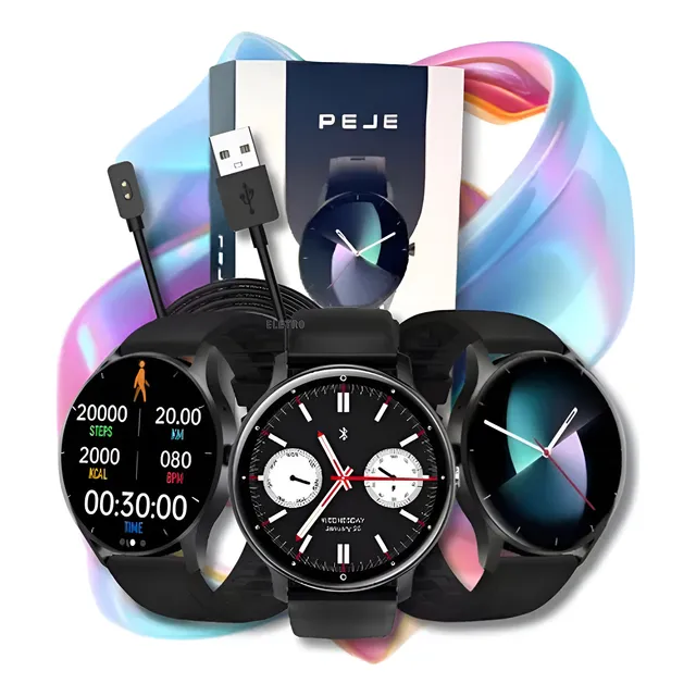 Relógio Inteligente Smartwatch Redondo Zw02 Peje Amoeld Ip68