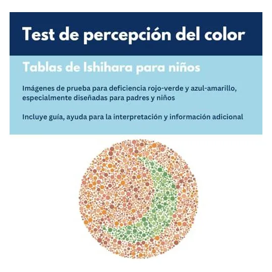 Test De Percepcion Del Color Para Ninos: Tablas De Ishihara