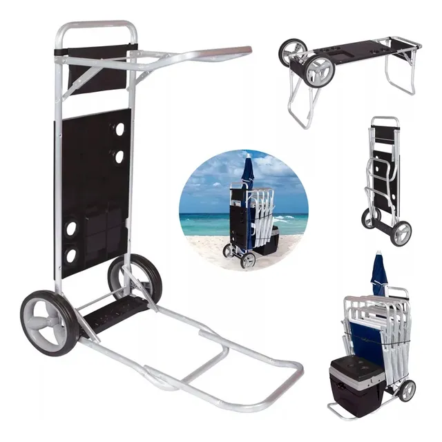 Carrinho Mesa De Praia Mor C/ Extensor Para Caixa Térmica