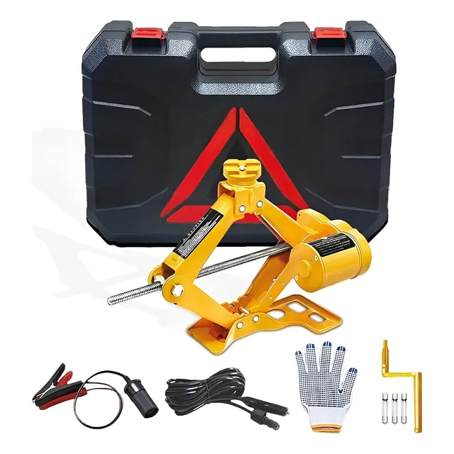 Crique Electrico  12v Tijera Gato Auto Tijera 2 Tn 35 Cm