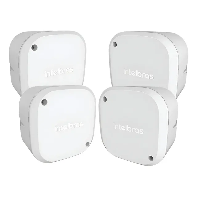 Kit 4 Caixas De Passagem P/ Cftv Câmera Vbox 1100 Intelbras Branco