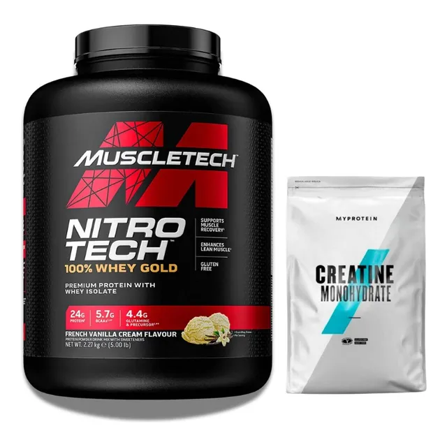 Pack Nitrotech Whey Gold 5 Lb + Creatina Myprotein 250 Gr
