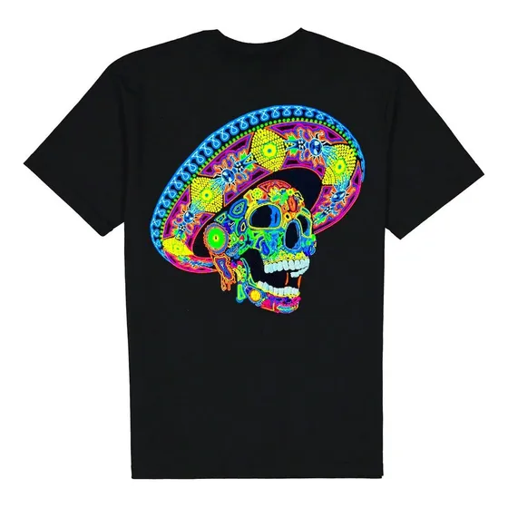 Playera Colores Fluorescente Neón Con Luz Negra + Regalo
