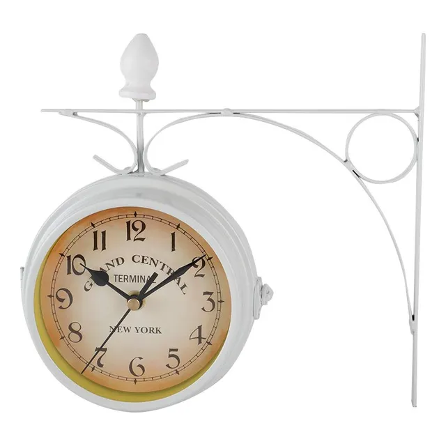 Reloj Pared Retro Doble Cara Silencioso No Hace Clic Para In