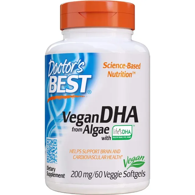 Dha Vegetariano De Algas 200 Mg Doctor's Best 60 Cápsulas Sabor Neutro