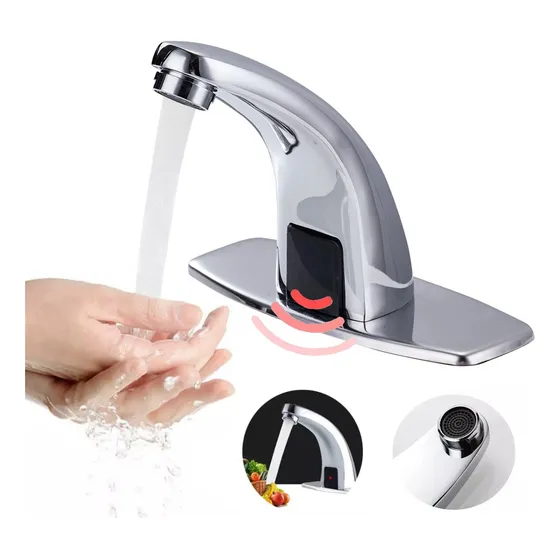 Grifo Mezclador Monomando Moderno Con Sensor Para Lavabo
