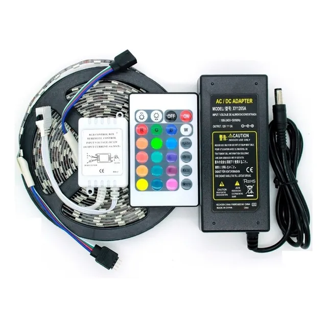Kit Cinta Luz Led 5050 12v Rgb 5 Metros 300 Bombillos