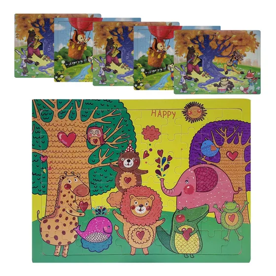 Puzzle De Madera Pack X 6 Puzzles Juguete Niña Niño - El Reg