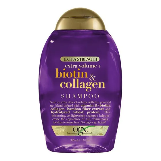 Ogx Shampoo Volumen Y Fuerza De Biotina Y Colageno 385ml