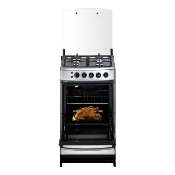 Cocina A Gas Indurama Modelo Bilbao 4 Hor/ Inox/ Con Grill