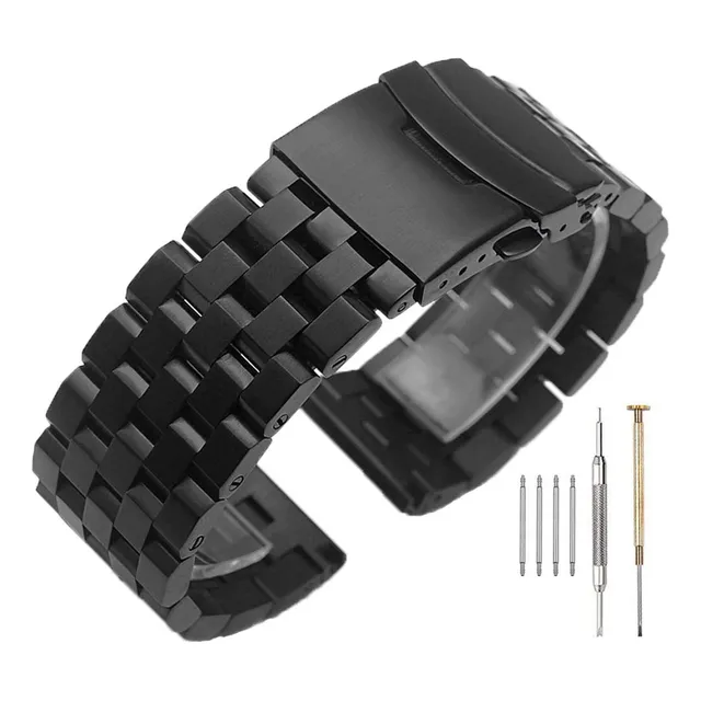 Sinaike Pesado 24mm Acero Inoxidable Reloj Banda Hvd8t