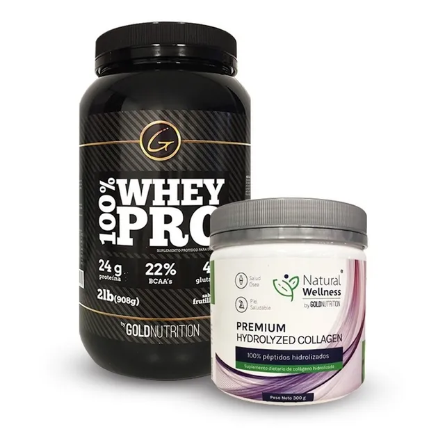 Pack Proteina + Colageno - Whey Pro 2lb + Premium Collagen Sabor Chocolate + Sin sabor