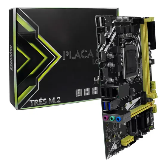 Placa Mãe Micro Atx Hdmi Ddr4 Lga1151 G-h110 Pro Cor Preto