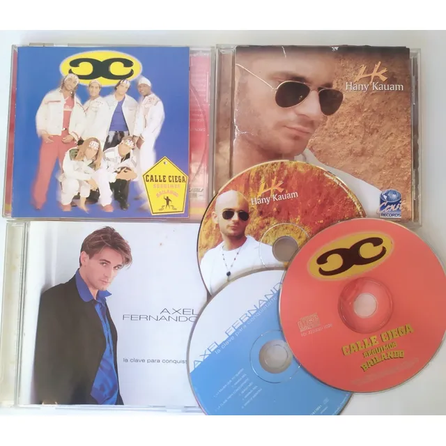 3 Cds  Hany Kauam, Calle Ciega ,  Axel Fernando ,como Nuevos