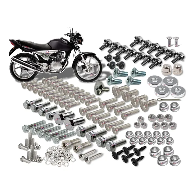 Clown Kit Parafuso Cromado Inox Chassi Cg150 Fan 2004 B2s