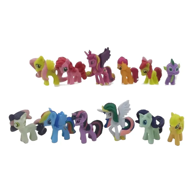 My Little Pony Bonecos Miniatura 12p Coleção Pónei Unicórnio