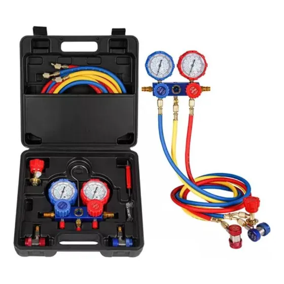 Auto R134a Aire Acondicionado Manifold Set De Manómetro