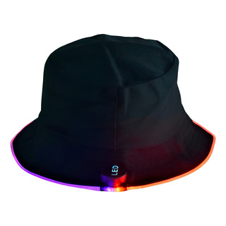 Sombrero Piluso Led De Fiesta - Gorro Neon Cotillon Luminoso Negro - Luz Multicolor Sombrero Piluso Led De Fiesta - Gorro Neon Cotillon Luminoso Negro - Luz Multicolor