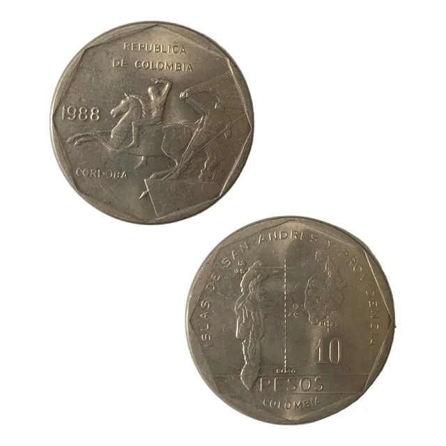 Monedas De 10 Pesos San Andrés Y Providencia Por Años