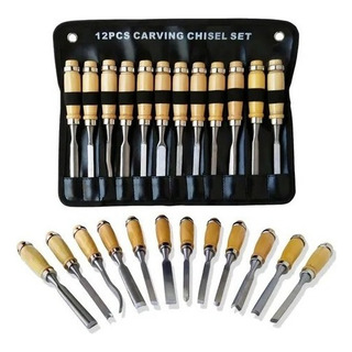 Cincel Formon Juego Madera Gubia Carpintero Tallado 12pzs Cincel Formon Juego Madera Gubia Carpintero Tallado 12pzs