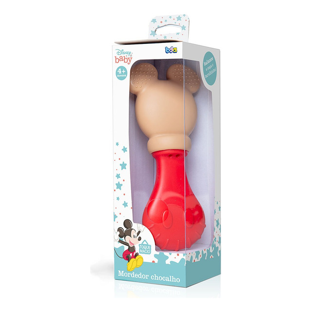 Disney Baby - Mordedor Com Chocalho Bda Toyster Vermelho Mickey Mouse Disney Baby - Mordedor Com Chocalho Bda Toyster Vermelho Mickey Mouse