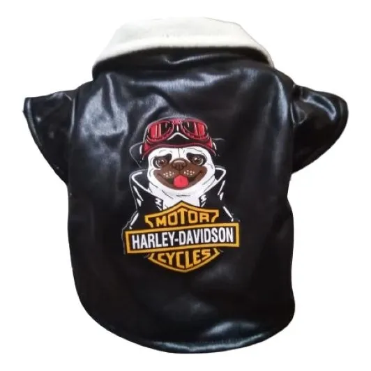 Casaca Para Perros - Motociclista Talla 2