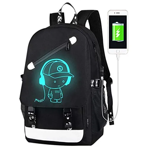 Flymei Anime Mochila Luminosa Para Niños, Mochila Wj2jq