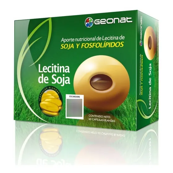 Lecitina De Soja X 60 Caps. Blandas - Geonat Sabor Sin sabor