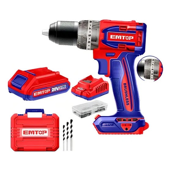 Parafusadeira Furadeira Bateria 20v Impacto Uso Industrial Cor Azul Frequência 50 Hz / 60 Hz 127/220v