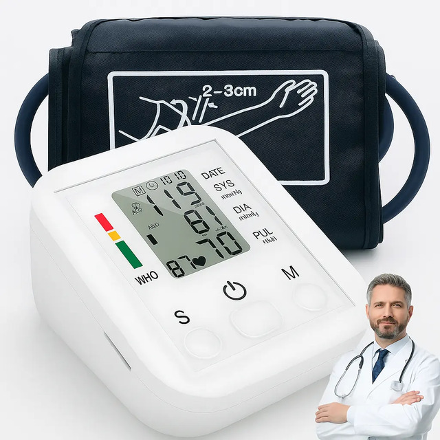 Aparelho Medidor De Pressão Arterial Digital Automático De Braço Monitor Inteligente Com T...
