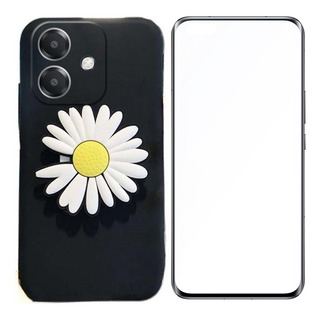 Funda Para Oppo A40 4g Suave Silicona Crisantemo+mica Funda Para Oppo A40 4g Suave Silicona Crisantemo+mica
