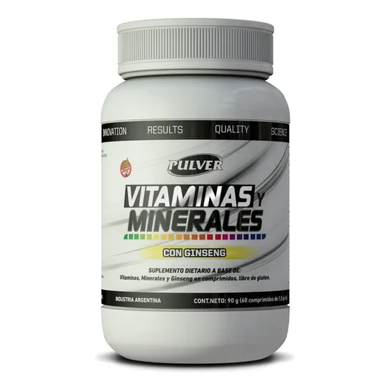 Vitaminas Y Minerales 60 Comprimidos Pulver Multivitaminico Sabor Sin sabor