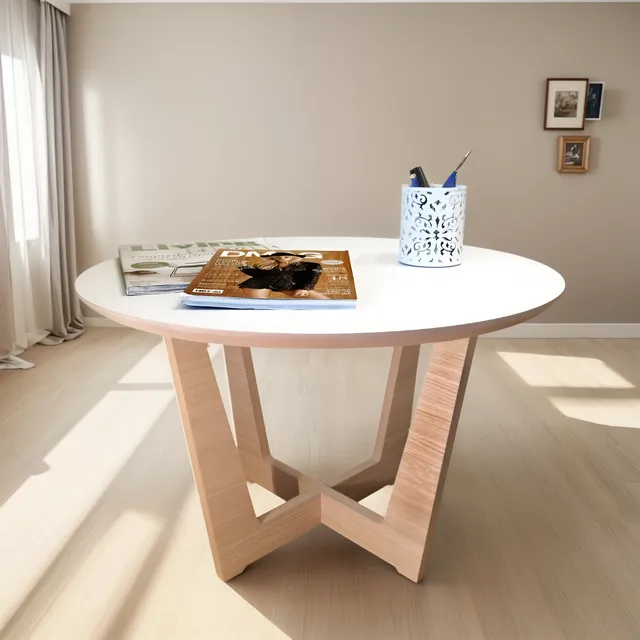 Mesa Ratona Estilo Nórdico Con Patas Cruzadas