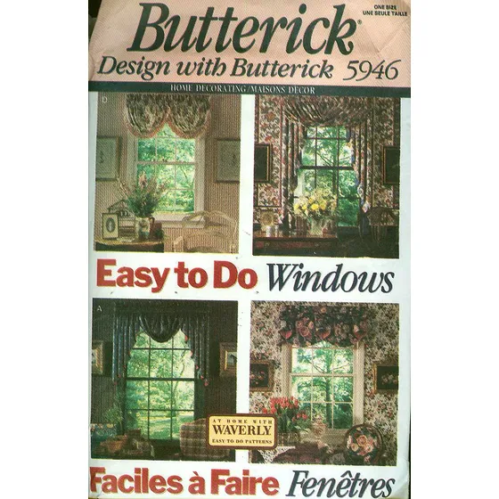Butterick Easy To Do Windows Patron Costura 5946 Casa Facil