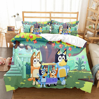 Juego De Edredón Cartoon Bluey Para Cama Doble Juego De Edredón Cartoon Bluey Para Cama Doble