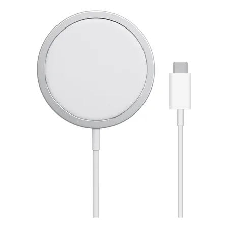 Cargador Inalámbrico Magnetico Para Iphone Magsafe Color Blanco