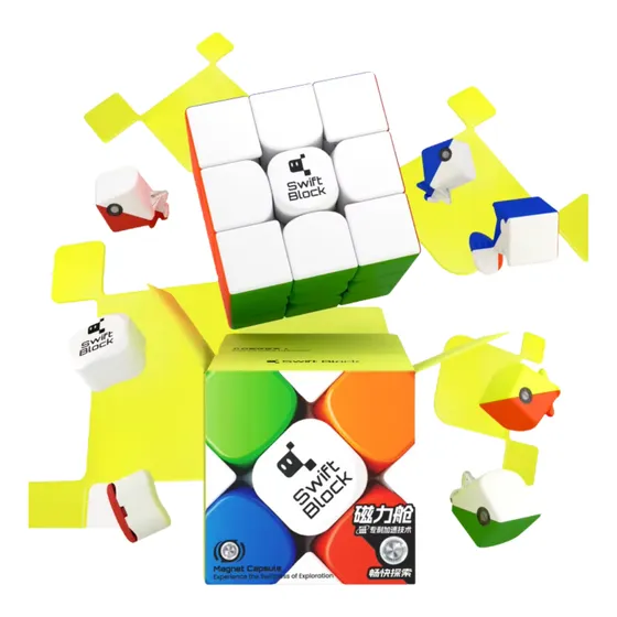 Cubo Mágico 3x3 Profissional Gan Swift Block 355s Magnético