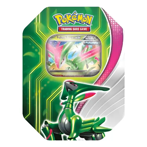 Pokémon Lata tcg Batalha Paradoxal Folhas Férreas Ex | Frete grátis