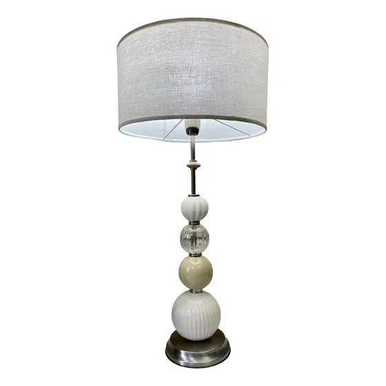 Velador Ceramica Vidrio Recibidor Living Lampara Imponente