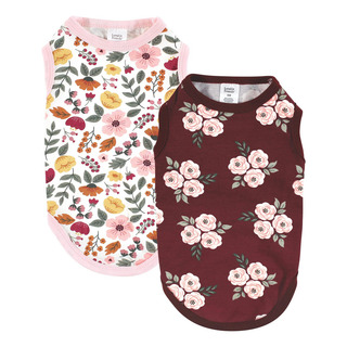 Camisetas De Algodón Para Perros Y Gatos Paq 2 Diseño Floral Camisetas De Algodón Para Perros Y Gatos Paq 2 Diseño Floral