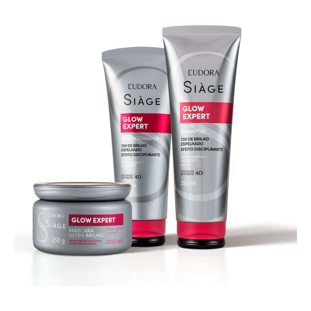 Kit Siàge Glow Expert Eudora Shampoo + Cond + Máscara Kit Siàge Glow Expert Eudora Shampoo + Cond + Máscara